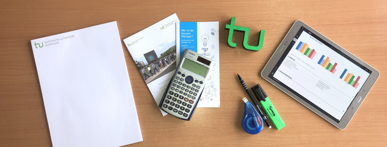 Kollegeblock,Taschenrechner, tkmc_Flyer usw.